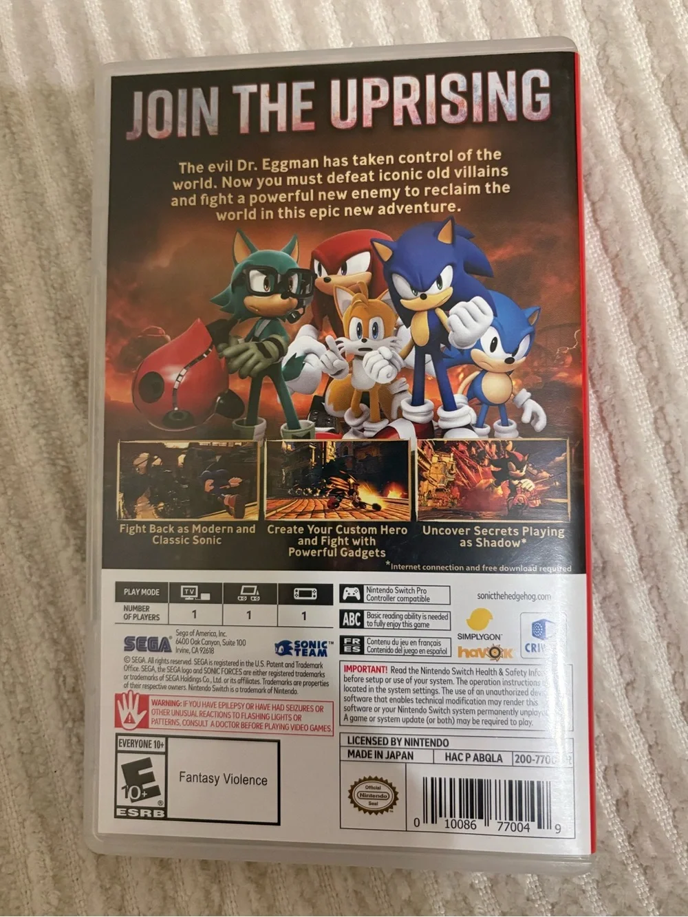 SEGA Sonic Forces - Nintendo Switch Video Game (Blue)